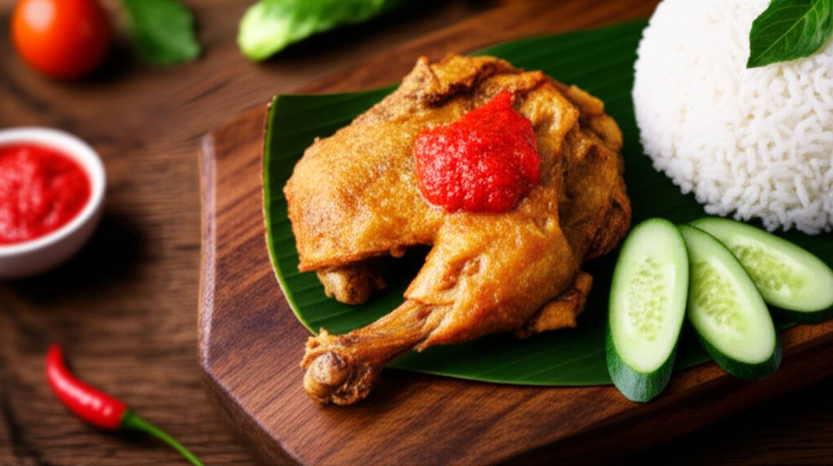 مرغ پنیت اندونزی: دستور پخت اصیل و آسان Ayam Penyet
