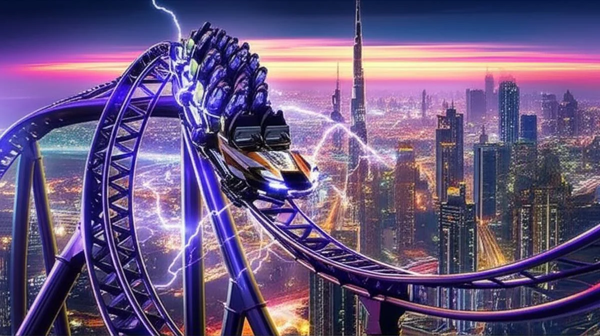 ترن هوایی Thor Thunder Spin دبی | خدای رعد ثور و اوج هیجان