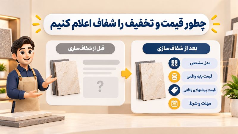 چطور قیمت و تخفیف را شفاف اعلام کنیم